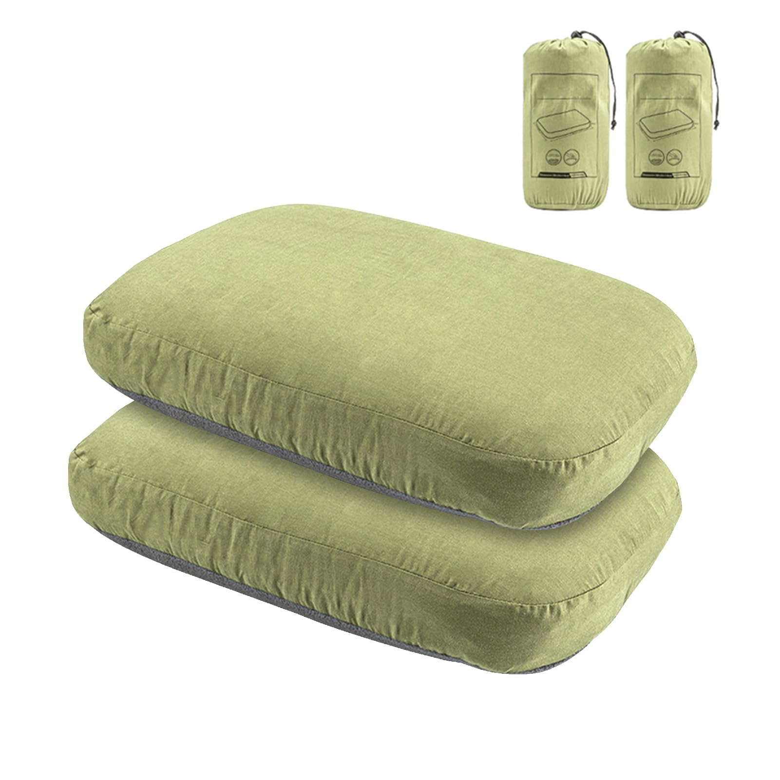 CHICIRIS Oreiller de Camping, Oreiller de Voyage en Mousse à Mémoire de Forme à Rebond Lent et Doux avec Housse Amovible pour Le Soutien du Cou, Idéal pour Le Camping et Les Voyages en Plein Air