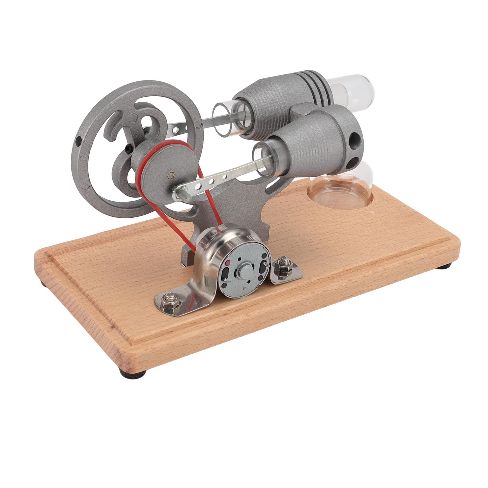 Pssopp Stirling Engine Motor Kit,Hot Air Stirling Engine Kit Mini Stirling Engine Giocattolo con Luce LED Mini Hot Air Stirling Engine Modello Motore Potenza Streaming per Bambini