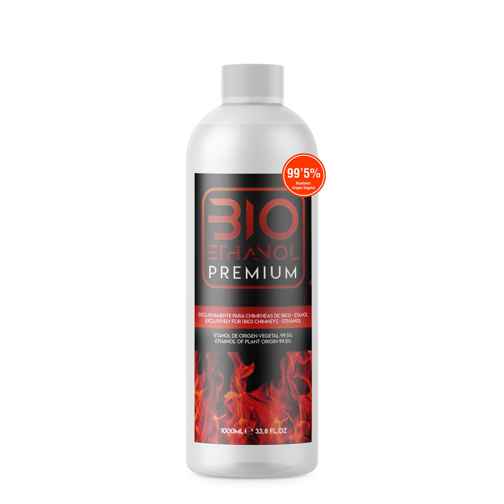 1 Litro Bioetanol Premium para chimeneas | sin Humo | Origen Vegetal