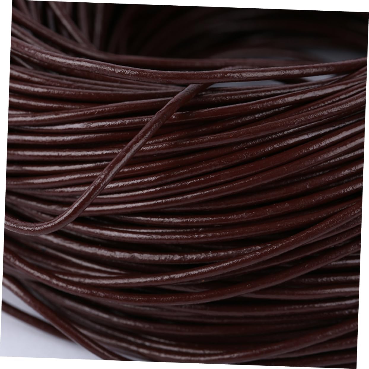 Gadpiparty Leather Cords for Jewelry Making Round Cowhide Rope Bulk Waxed Cord Necklace Beading