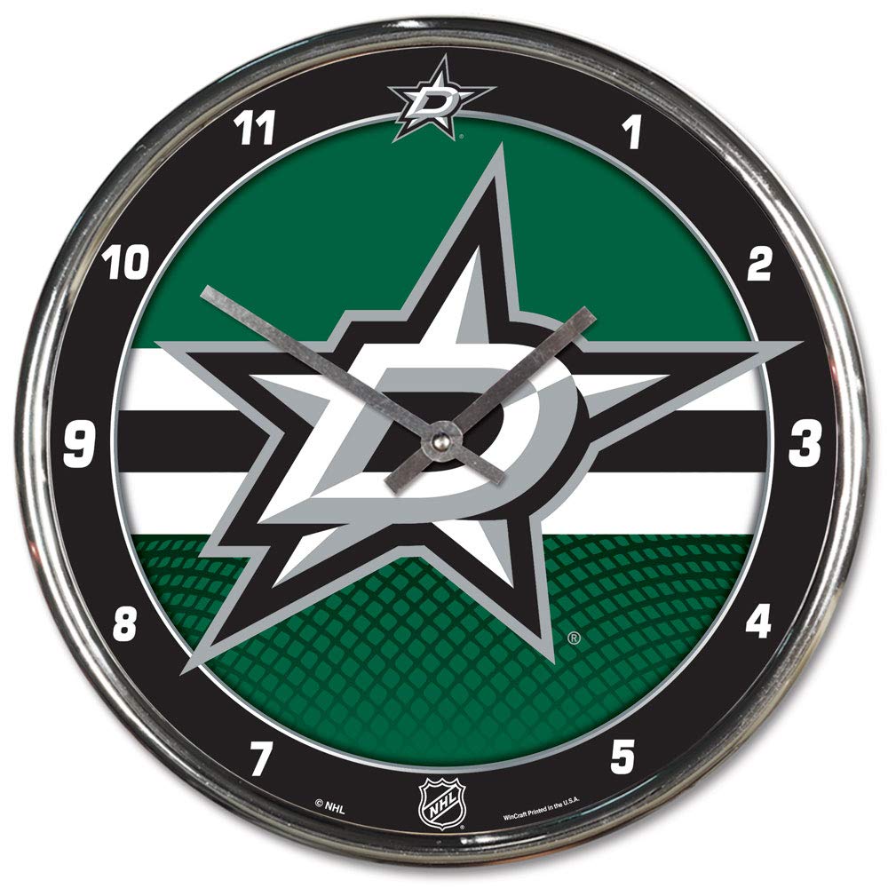 WinCraft NHL Dallas Stars Chrome Clock