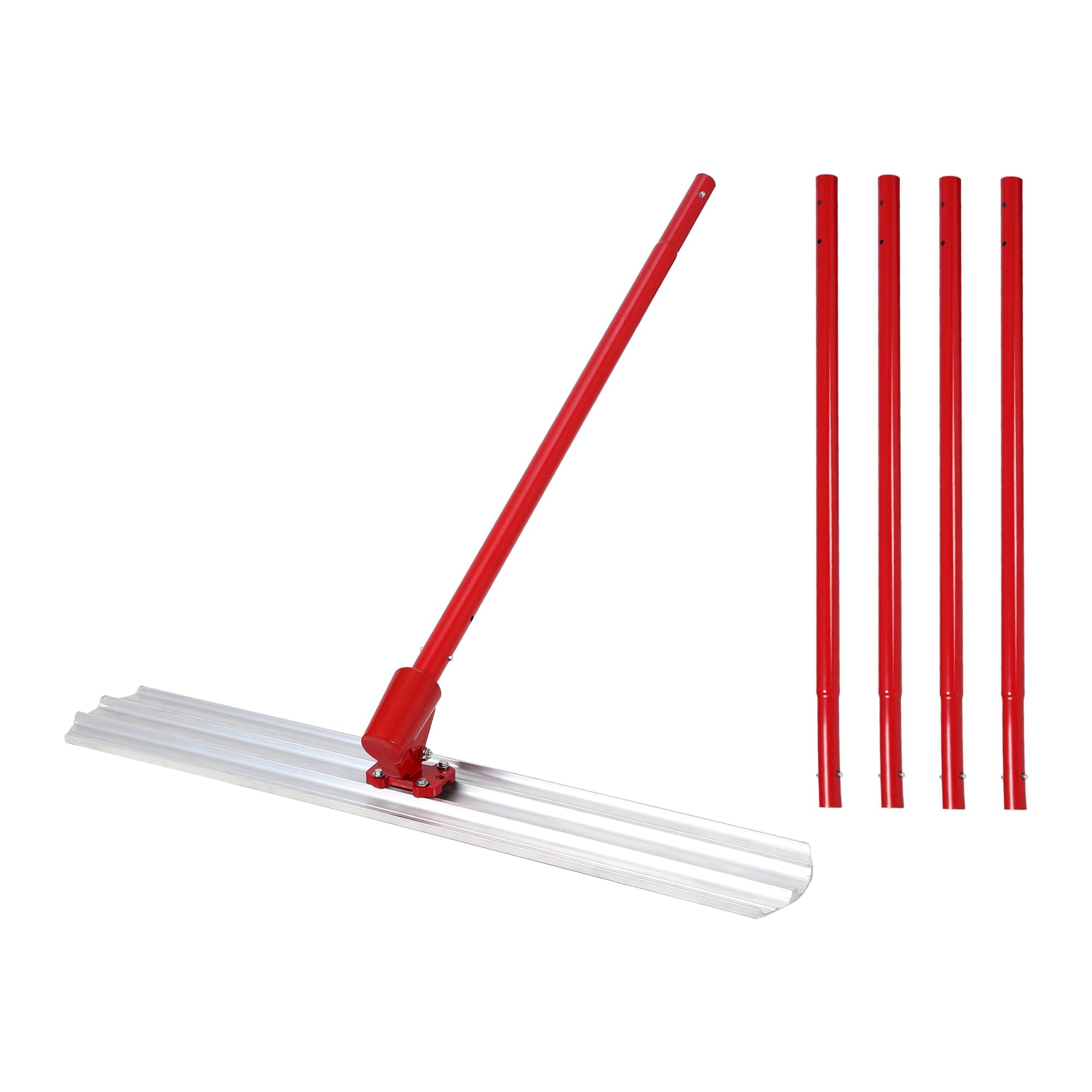 Garvee Frattazzo bull float in magnesio per finitura calcestruzzo 48" x 8" - bordo squadrato - 4 manici estendibili 47,2" + staffa regolabile - Colore: Simple