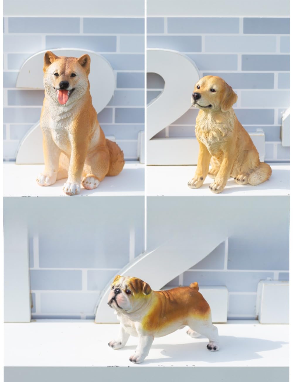 Amazon.co.jp: SIzlaho 置き物 犬像 ワンちゃん 田園風 インテリア