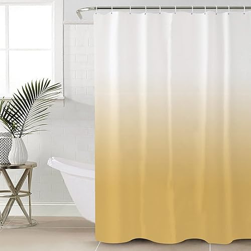 QueenKer Juego de cortina de ducha de tela impermeable con 12 ganchos de plástico decoración de vacaciones de invierno para baño hogar hotel 72