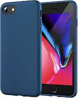 JETech Capa de Silicone para iPhone SE 3/2 (Edição 2022/2020)/ iPhone 8 e iPhone 7 4,7 Polegadas, Case Capinha Protetora para Corpo Inteiro com Toque Suave e Sedoso (Cobalto Azul)