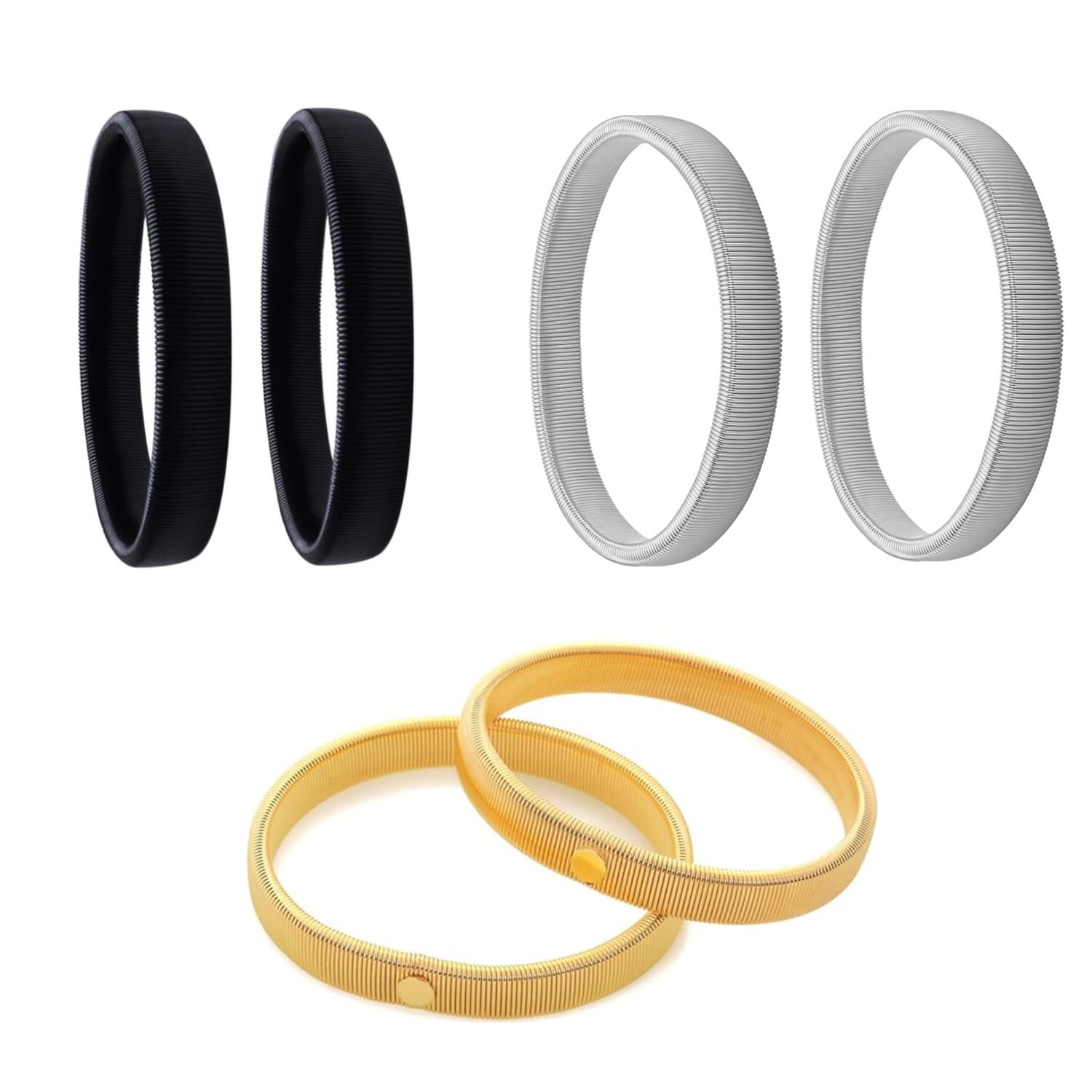 BOBOZHONG Adjustable Shirt Sleeve Holders,3 Pairs Anti-slip Metal Shirt Sleeve Holders Stretchy Garter Elastic Armbands Metal Stretchy Garter Elastic Armbands Keeps Cuffs from Sliding