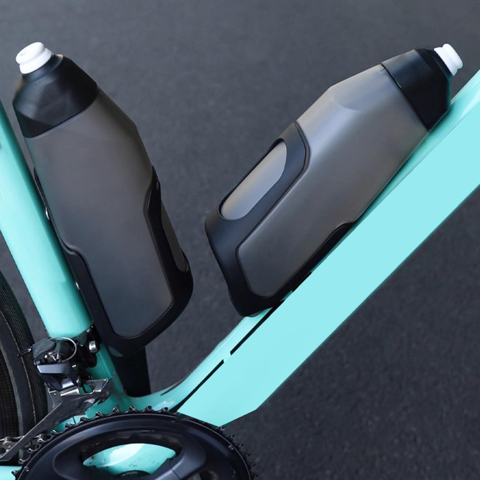 Bidon na wodę do jazdy na rowerze Butelka 600 ml z koszykiem na rower | Zestaw bidonu z uchwytem Do jazdy na rowerze, uprawiania sportu, siłowni, treningu, podróży, szkoły, biegania, wędrówek