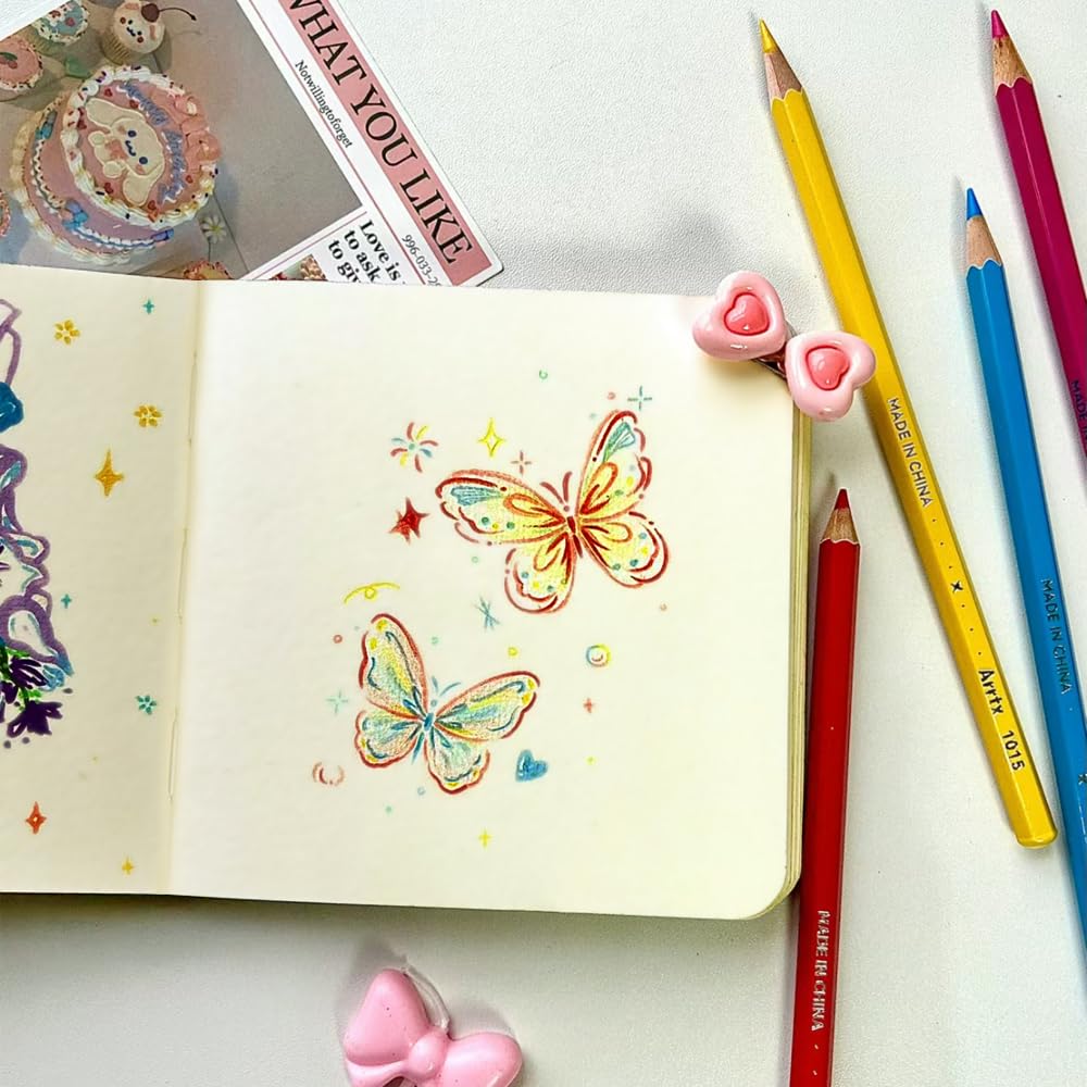 Small Square 5x5" 80gsm Mini Notebooks Blank Pages Sketchbooks Travel Journal Pocket Hardcover Paint Writing Notebook Blank Diary Memo Planner Sketchbook PU Leather Cover, Pink