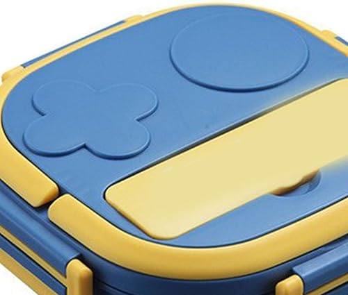 Miniatura 7 de Lonchera dividida de gran capacidad con material de acero inoxidable, contenedor de alimentos con múltiples compartimentos para el hogar al aire