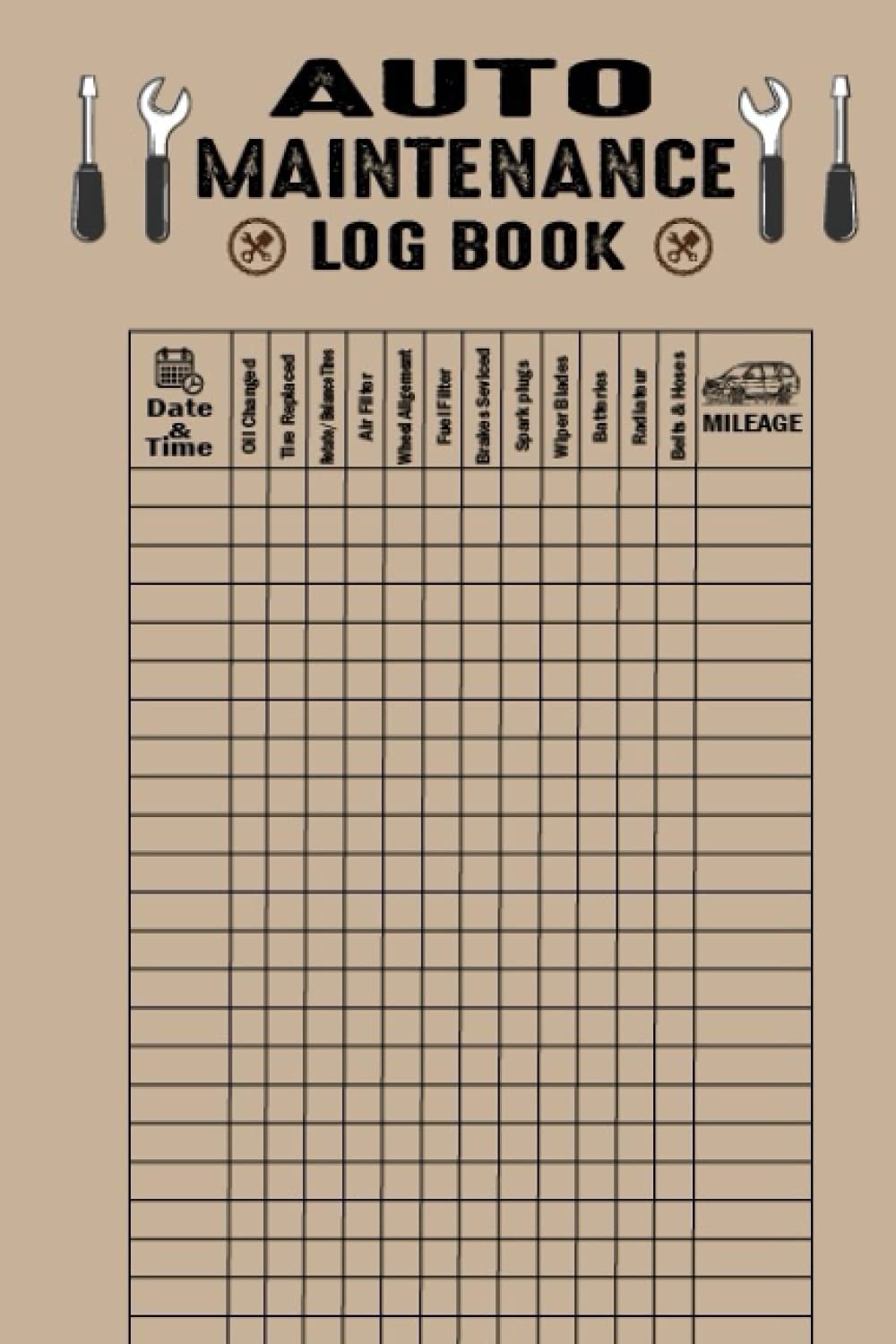 Auto Maintenance Log book: Repairs And Maintenance Record Book For Cars, Bus, Motorcycles And Other Vehicles With Parts List And Vehicle Service Log ... Journal | Automotive Service Record Book)