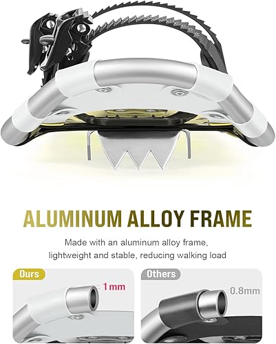 Miniatura 2 de Gpeng Snowshoes for Men Women Youth Kids, Light Weight Aluminum Snow Shoes with Trekking Poles, Crampon Protector and Carrying Tote Bag (Navy Blue,