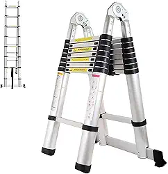 Escada Telescópica Alumínio 16 degraus 5metros multifuncional Knakasaki