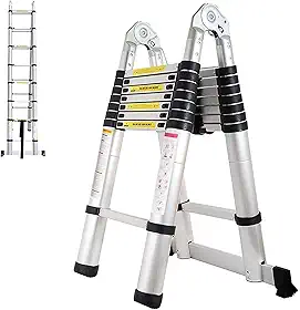 Escada Telescópica Alumínio 16 degraus 5metros multifuncional Knakasaki