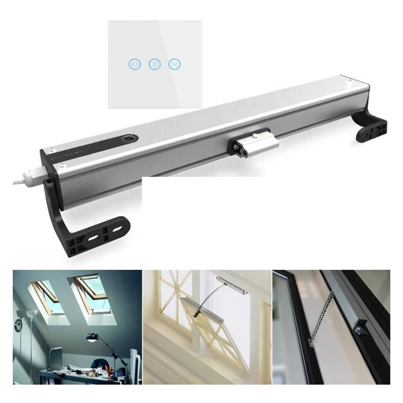 Napęd do bram przesuwnych, AM56 100 To 400mm Travel Length Adjustable Remote Control Electric Window Opener 220v Close Window Pusher Closer(No switch)