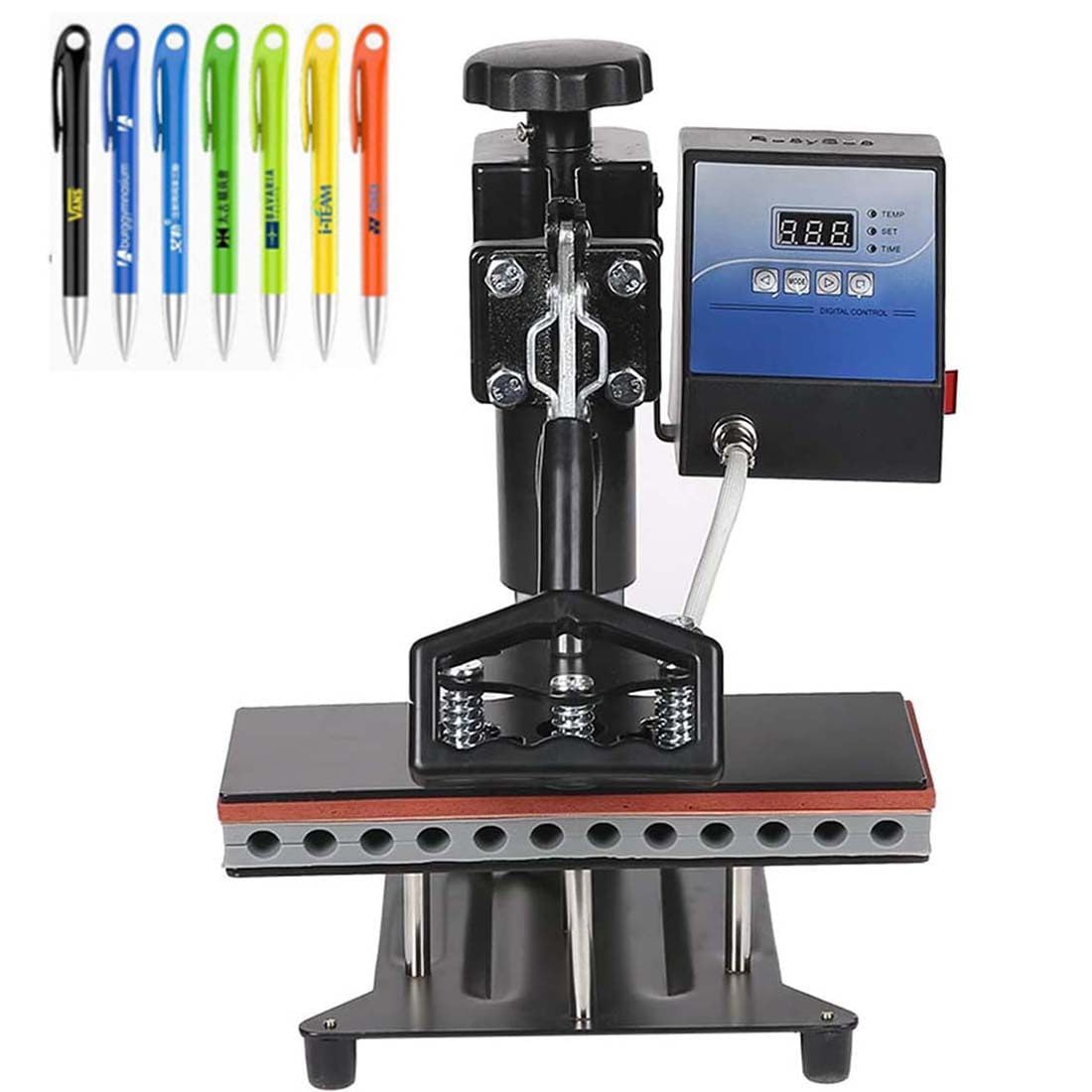 Macchina per pressa a caldo 10 in 1, pressa a caldo 30x38 cm, macchina per stampa su magliette, macchina per stampa a sublimazione digitale a trasferimento termico, girevole a 360 gradi per magliett