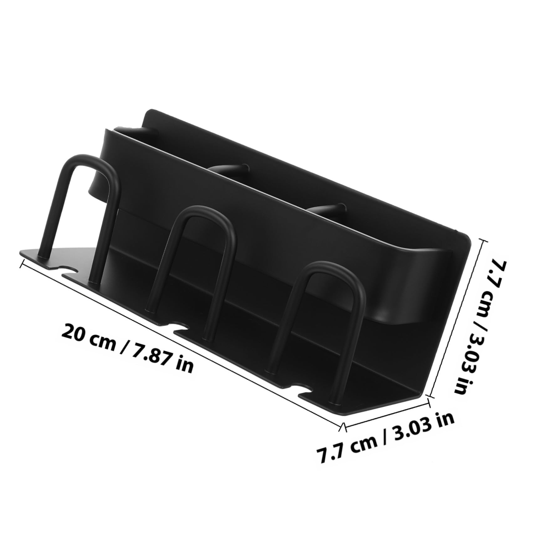 Beavorty Porta Spazzolino da Parete in Alluminio Nero Drenaggio Naturale per Spazzolini e Bicchieri, Organizer Bagno Compatto per Cucina e Doccia