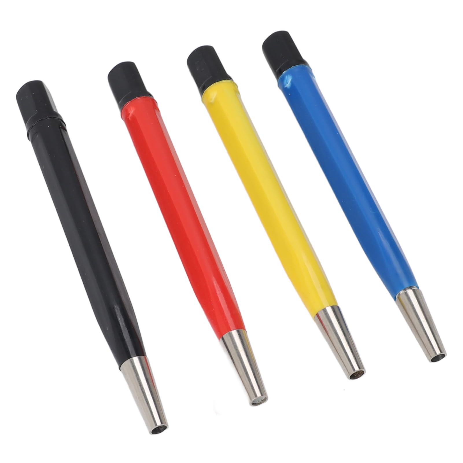 Kikumi 4-teiliges Kratzbürsten-Stift-Set, Vorbereitungs-Schleifbürste Im Stiftstil mit Verstellbaren Spitzen aus Stahl, Messing, Fiberglas und Nylon für die Reinigung von Schmuck, Uhren, Münzen