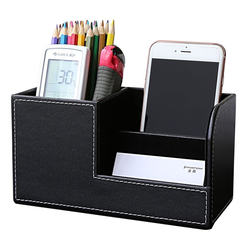 KINGFOM Multifunzionale Organizador de escritorio/Portal¨¢pices de piel/Sistema de Escritorio/Organizador de Oficina/Organizador de papeler¨ªa