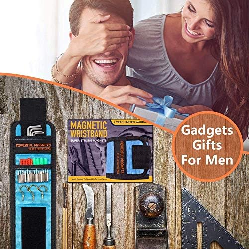 Gifts for Men Dads Who Have Everything - Birthday Gift Ideas for Him Men Magnetic Wristband DIY Tools Belt, Christmas Presents for Men Dad Him Secret Santa Gifts, Valentines Gifts, Fathers Day Gifts