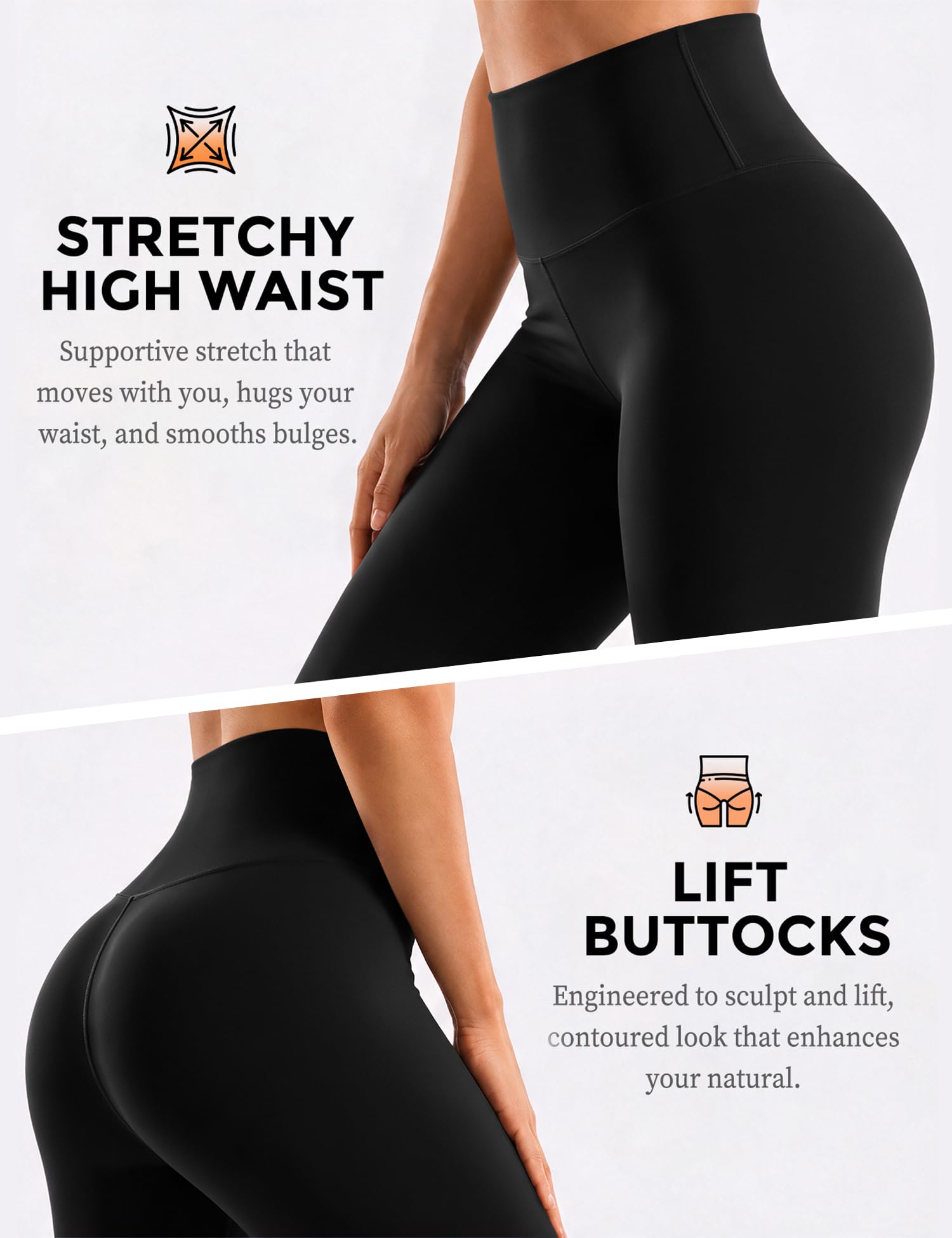 Bluemaple High Waisted Leggings for Women - Tummy Control Pants Non See Through Workout Soft Yoga Pants for Running Plus Size view 6