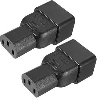 Sourcingmap AC125V/15A AC250V/10A IEC320 Male C20 to Female C13 Power Socket Adapter 2 Pcs