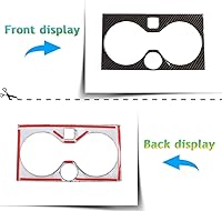 Vista 3 de ABS Car Center Console Portavasos Decoración Marco Cubierta Accesorios para BMW X5 G05 2019 (fibra de carbono)