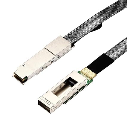 QSFP+ to QSFP+ Extender, with EEPROM on the Extender side, 30AWG, 30cm length