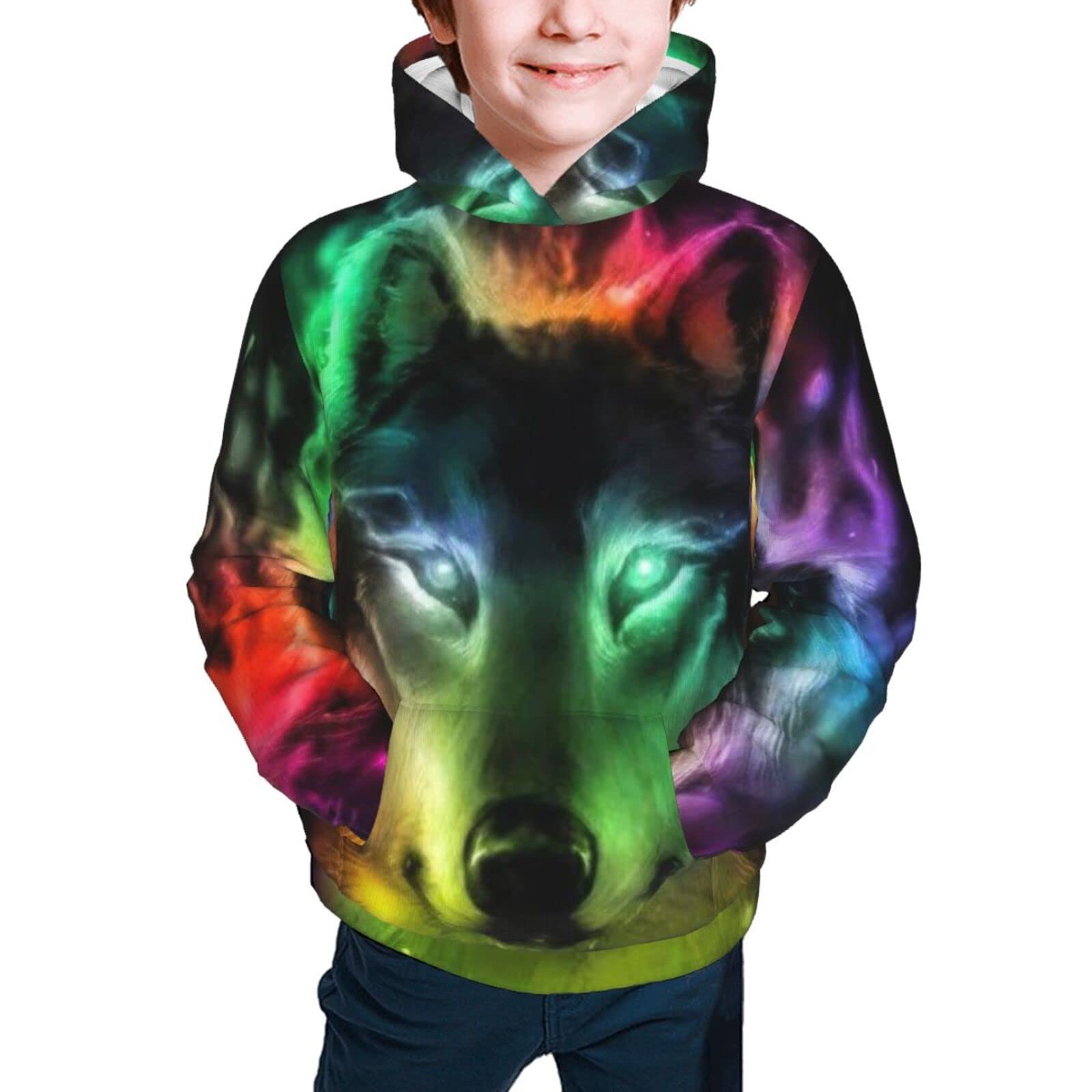 (Size L) ICOMON Youth Boys Girls 3d Print Pullover Hoodies Red Panda Hooded Seatshirts Sweaters