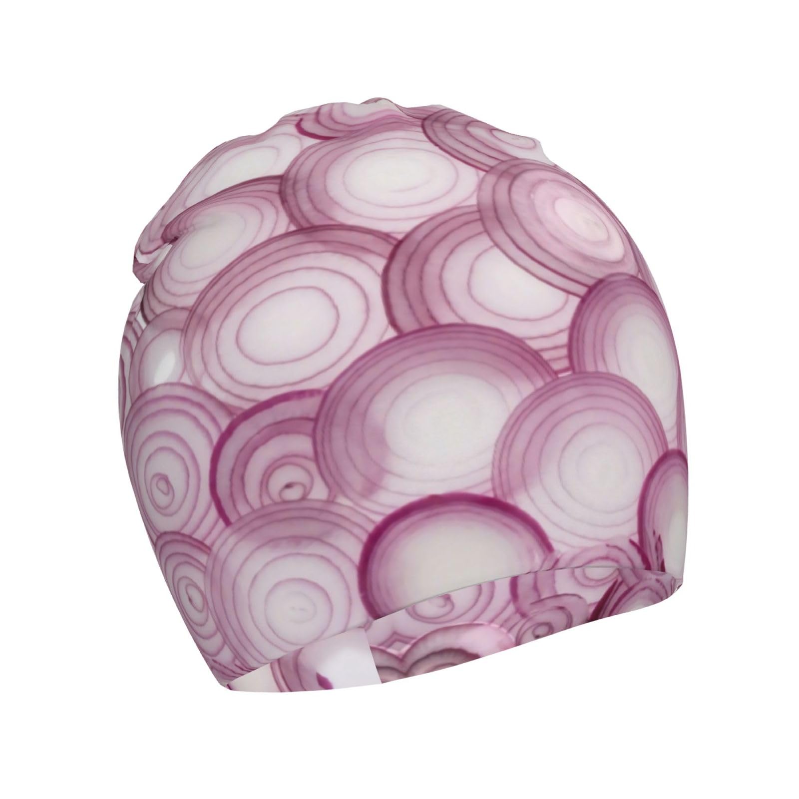 Slice Red Onion Rings Pattern Kids Beanie Hats Warm Knit Beanie Cap Skull Caps Gifts Decor for Boys Girls