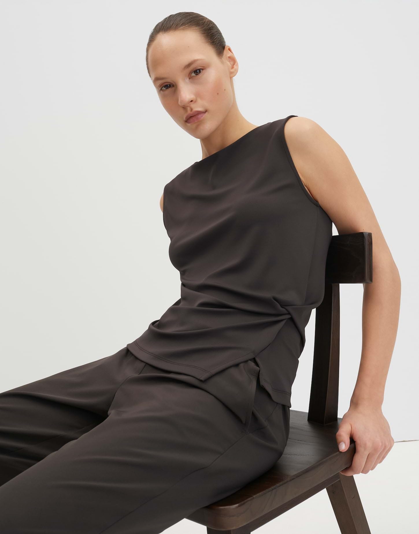 someday Damen Top | Jerseytop mit Knotendetail Slim Fit