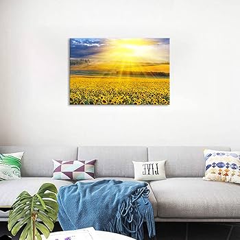 Amazon.co.jp: 絵画 向日葵 風景画 ポスター 絵画 インテリア 額