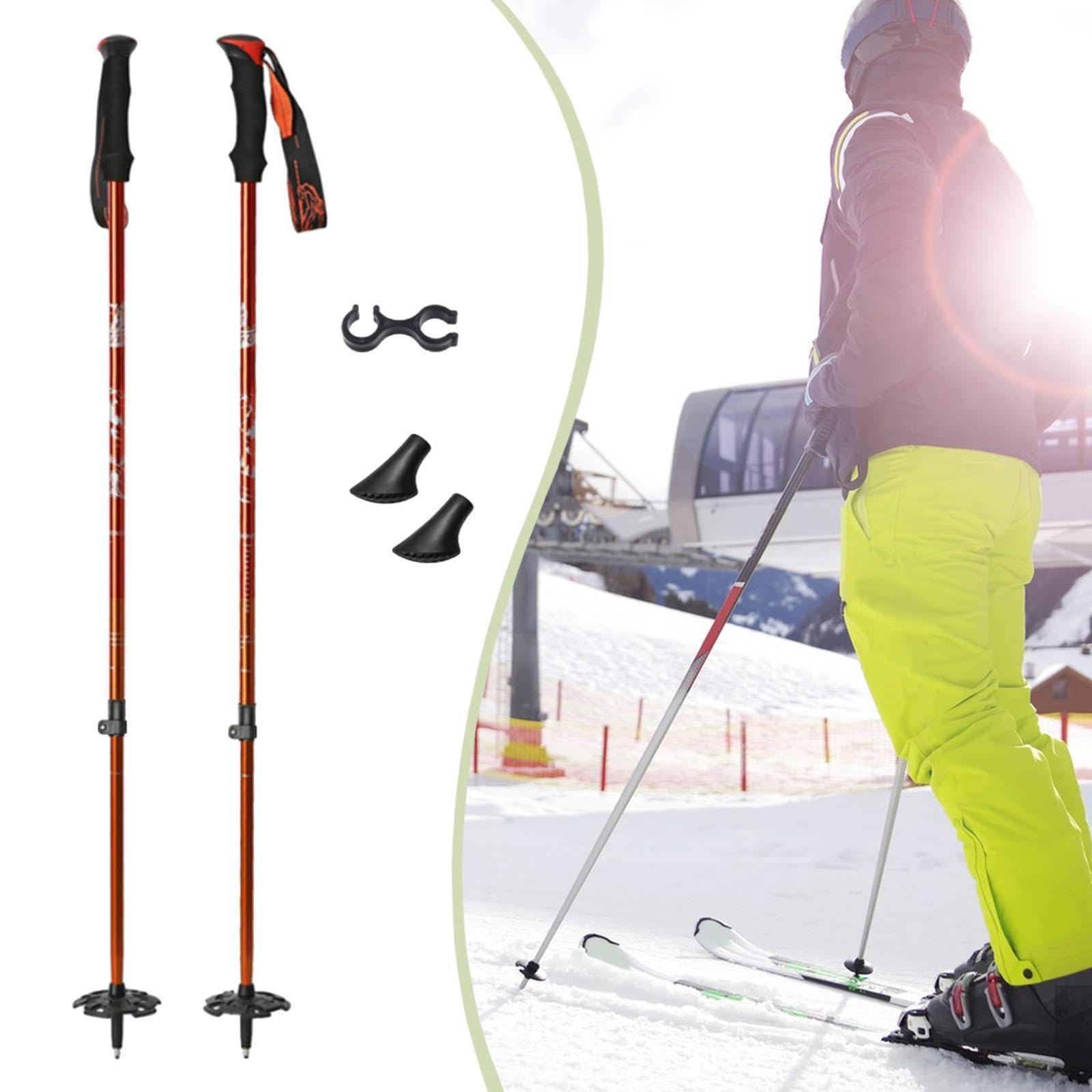 predolo Bâtons de Ski avec rondelles réglables pour Raquettes et Pistes