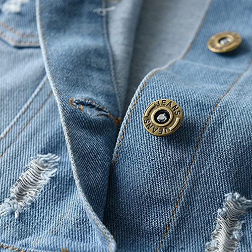 Betadog Collar Oversized Denim Jacket Jean Coat Jeans Trucker Jacket for Women Girls, Girls' Outerwear Jackets3