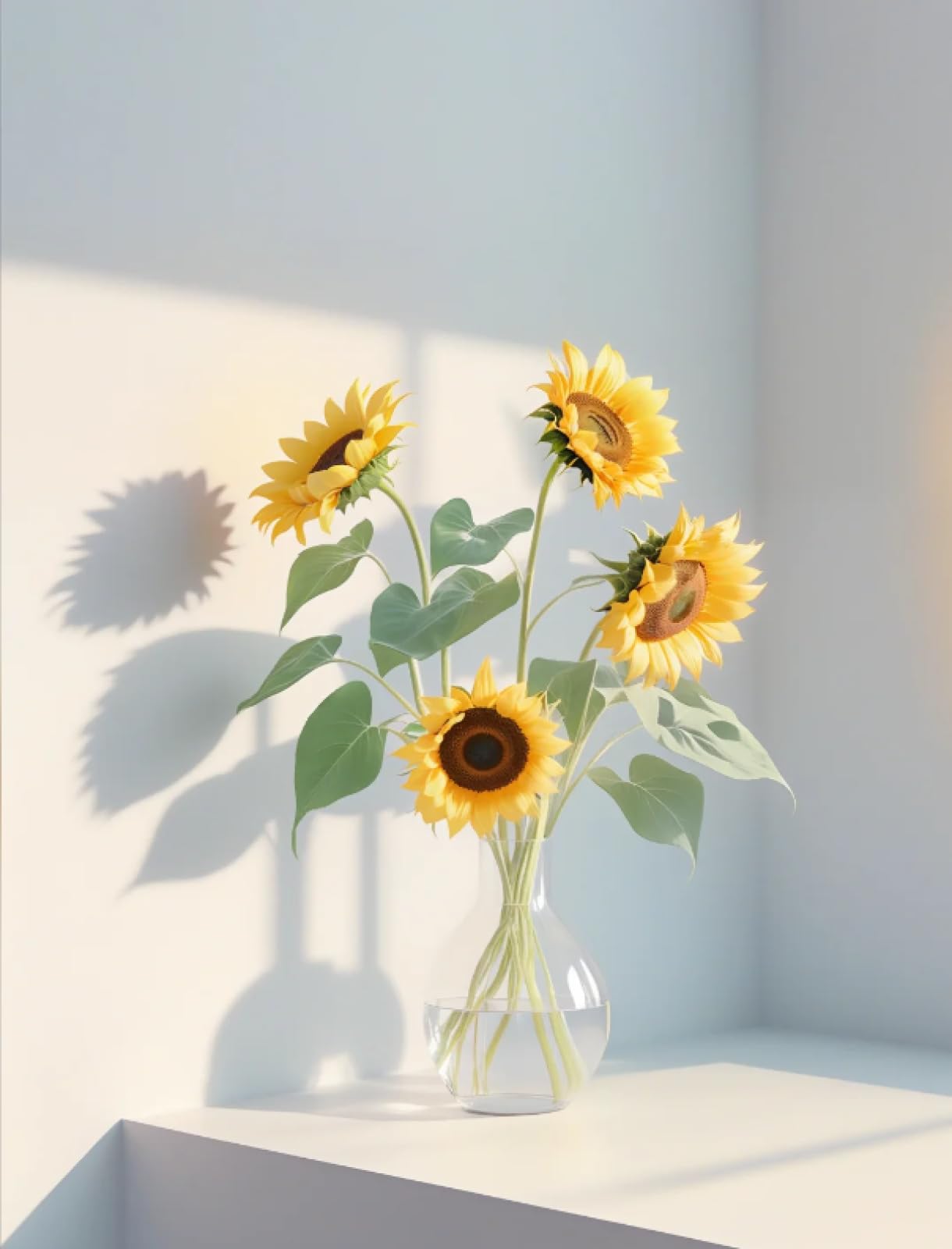 Stithej Pre-Printed Cross Stitch Kit Simple Sunflower 11CT for Beginners