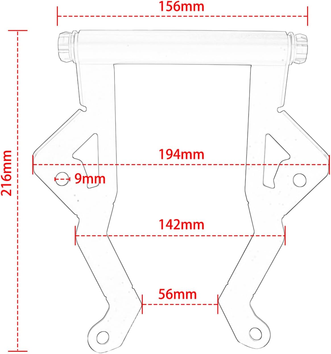 12mm Navigation Bracket GPS Navigation Extension Bar Mobile Phone Bracket Holder Motorcycle for VOGE DS900X 900DS DS 900 X 2023-2025 (Gold)