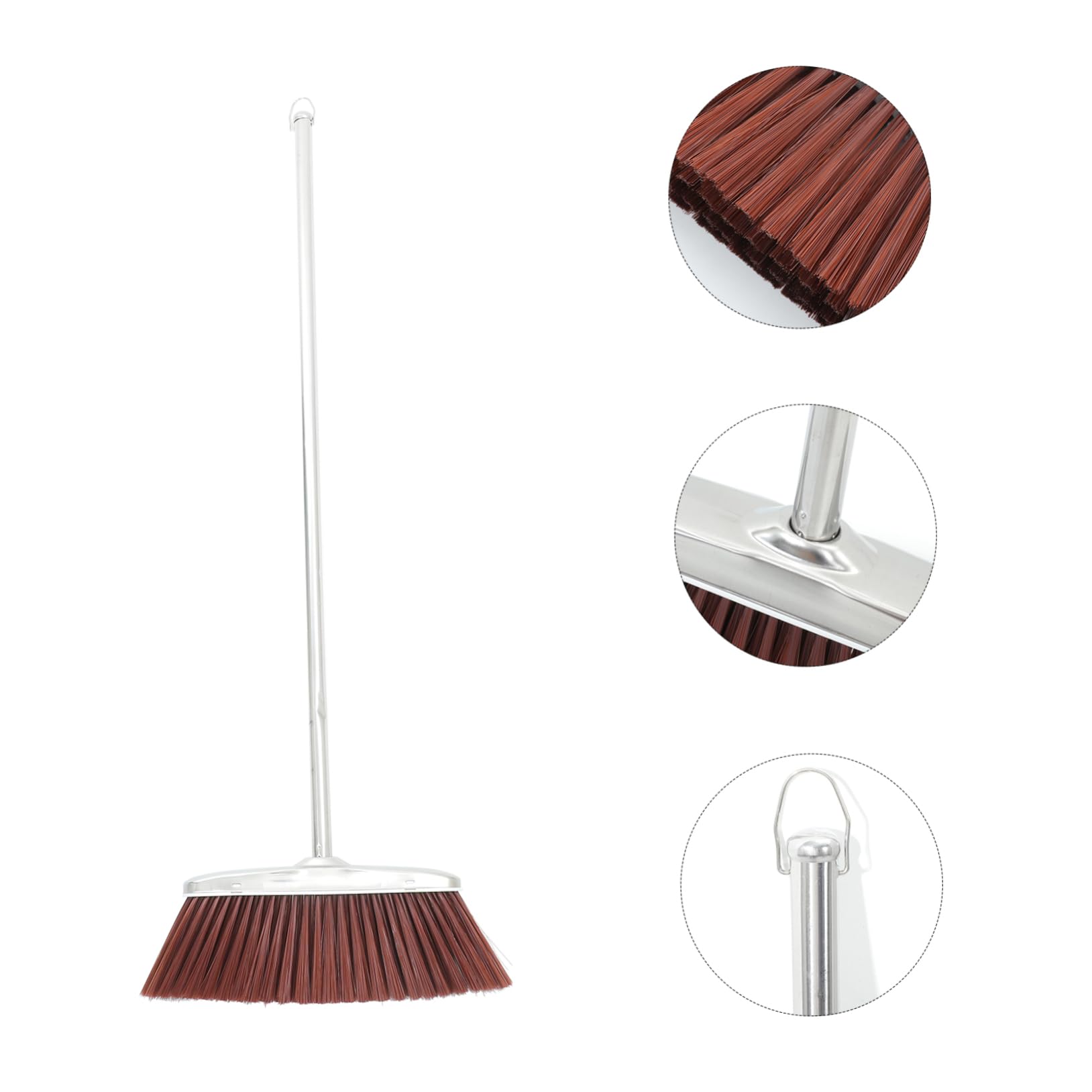Unomor Household Cleaning Supply Manual Broom Garden Broom Outdoor Heavy Duty Trash Cleaning Broom Garbage Sweeping Tool Broom Indoor Pet Broom Reusable Broom Room Broom Stainless Steel