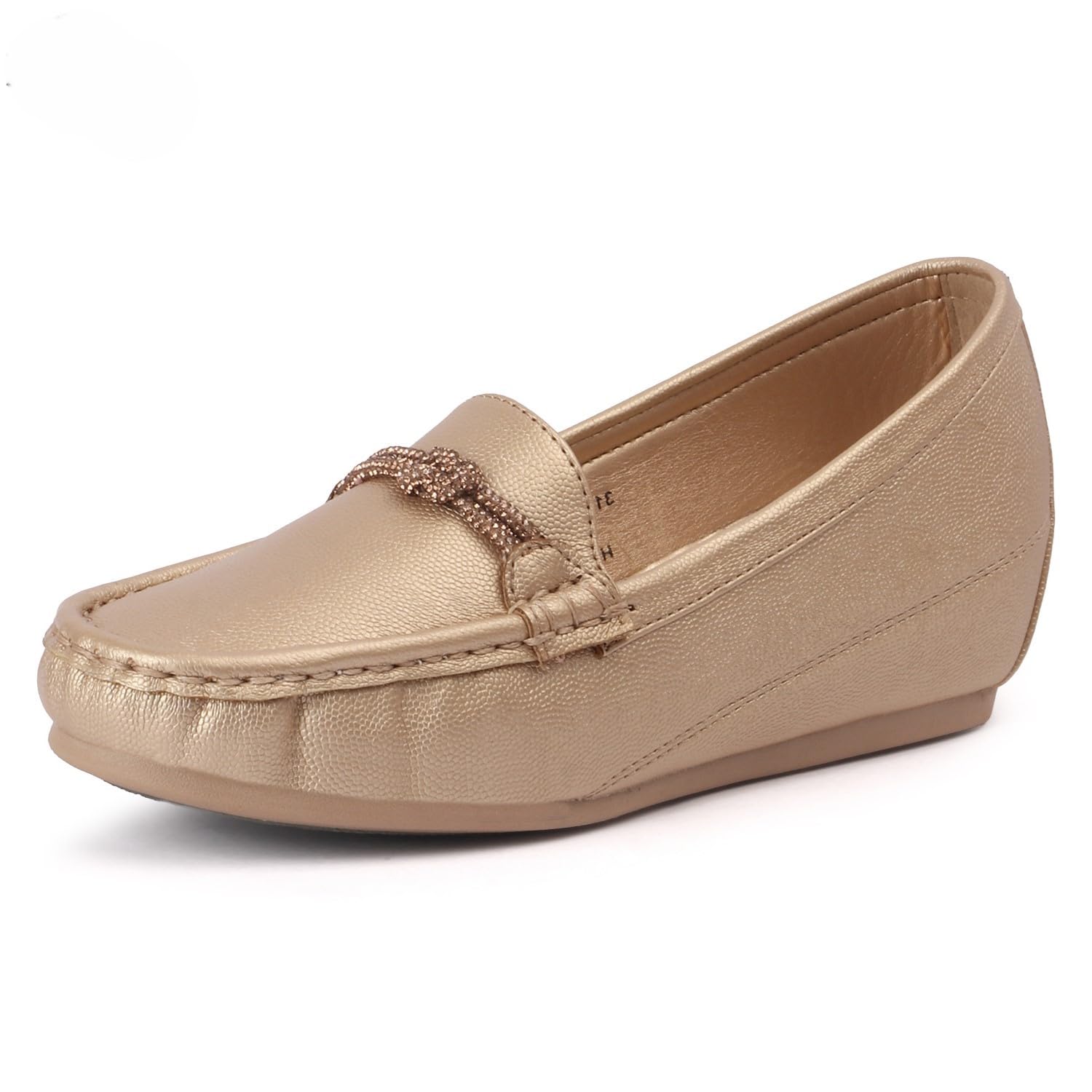 lensbury Women’s Platform PU Sole Loafers | Ultra Lightweight I Stylish Slip-On Casual Shoes with Metal Buckle | Comfortable Everyday Mocassins Ballet I For Casual Office Formal Wear I 2 Inch Heel Height LBLF800-picture-44