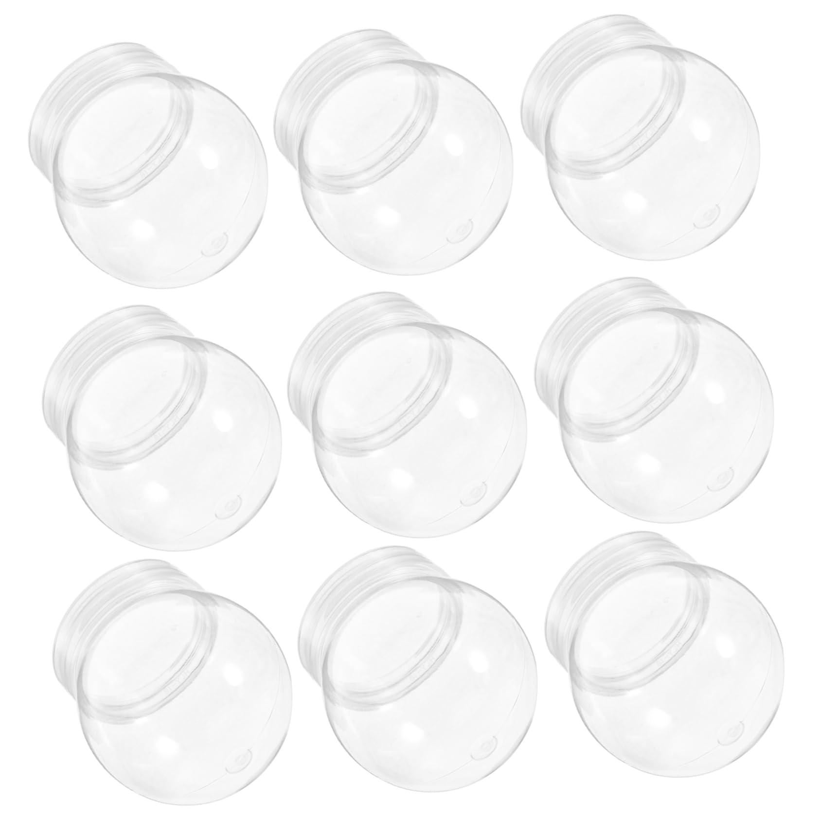 Cabilock 48pièces Boule à Neige Lot de Globes Plastiques Transparents pour Créations De Noël Décorations Personnalisables Et Artisanales