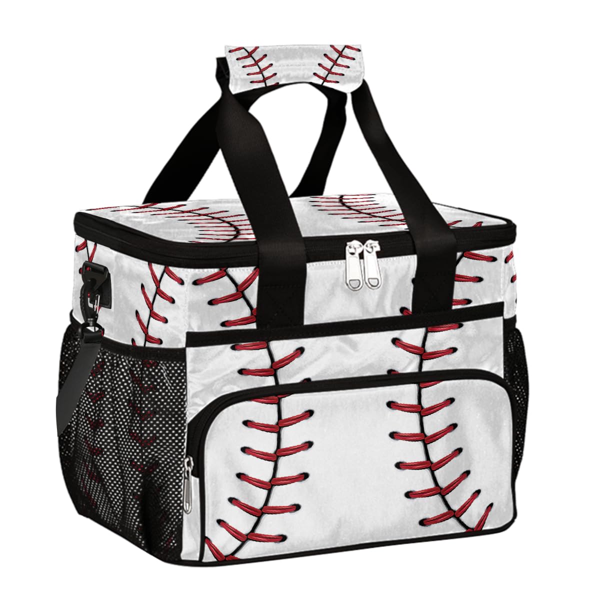 Mexpekil Borsa termica riutilizzabile a prova di perdite, per sport, baseball, picnic, picnic, stampa in pizzo, borsa termica per donne, uomini, lavoro, campeggio, spiaggia, ufficio, 24 lattine, 15 l