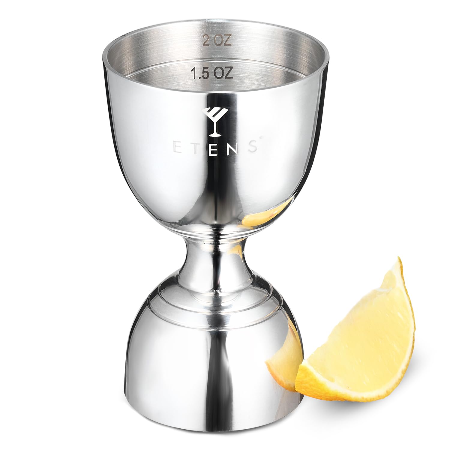 Jigger for Bartending | Bar Cocktail Measuring Jigger 2 oz 1 oz | Shot Measure Jigger with Measurements Inside | Double Chaser Bell Jiggers | Drink Measure Alcohol | Bartender Tools