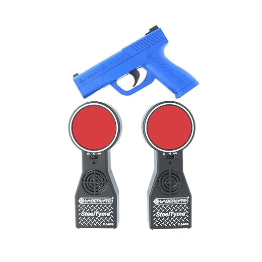 TLB-LMS LaserLyte Steel TYME Laser Trainer Targets with Plinking Steel Sound and Flashing LED Lights for Reactive Laser Shooting and Dry Fire Practice