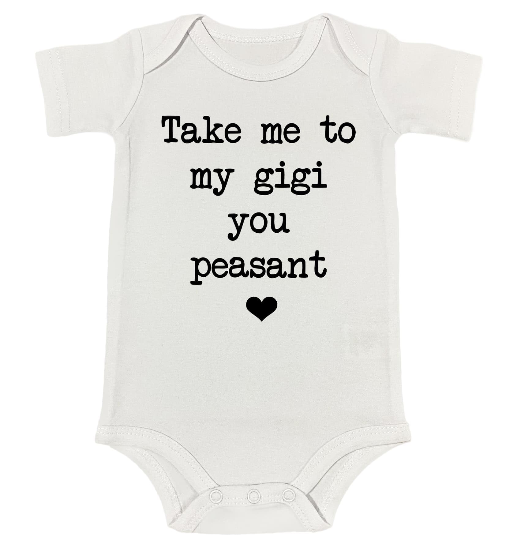 Hi Gigi I Can't Wait to Meet You Bodysuit Funny Pregnancy Announcement  Proposal Romper Baby Shower Reveal Gift (6-12 Months, Heart Print-Short  Sleeve