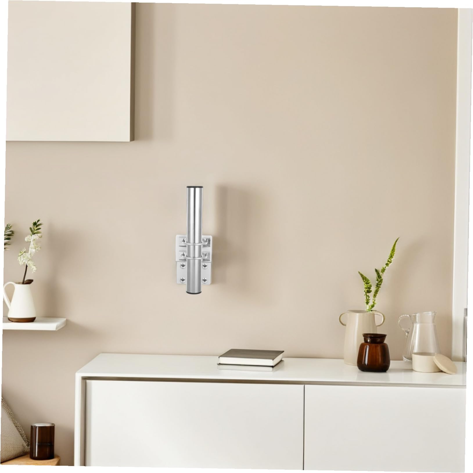 Soporte de Antena Exterior de Hierro Resistente Abrazadera Ajustable para Mástil de Poste 25 Mm, Kit de Montaje en U para Pared o Techo, Uso en Estaciones Meteorológicas y TV
