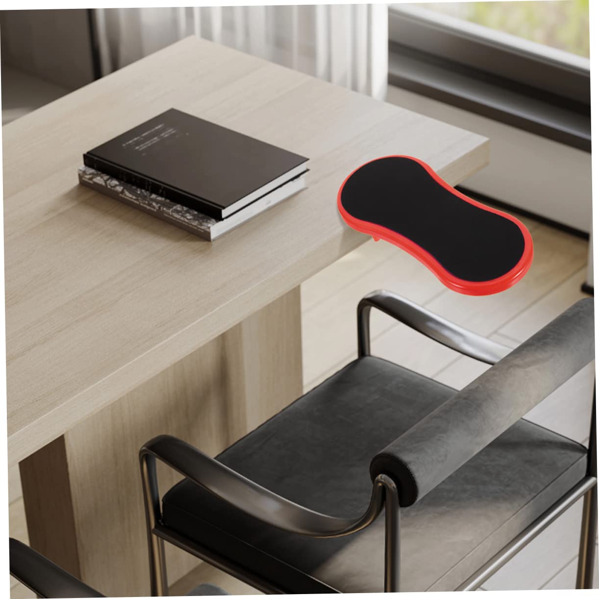 SHINEOFI Supporto Poggiabraccio Ergonomico per Scrivania 2 Pezzi, Poggiapolsi in Gomma e Cotone, Design Leggero e Portatile per Casa e Viaggi di Lavoro