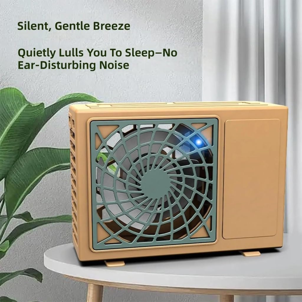 Adjustable Air Conditioner Fan Portable Air Cooling Desktop Table Fan for Office Home Outdoor Travel School Use