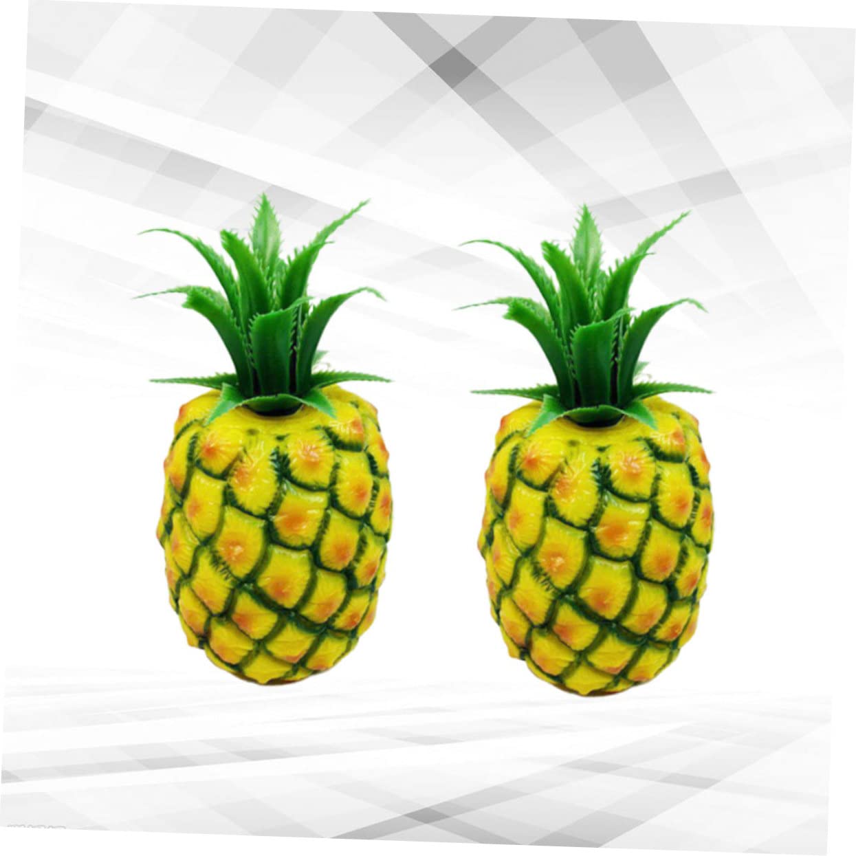 パイナップル型置物 AI-2 : Happyyami 2個仿真菠萝模型 大号 人工果物
