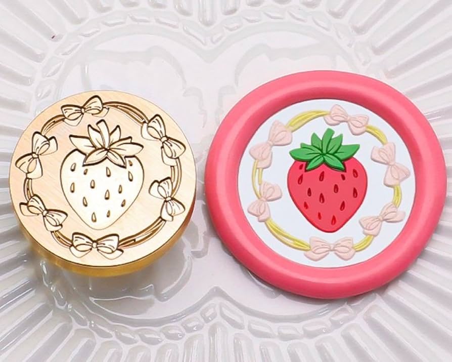 シーリングワックスシール ✩.*˚ 封蝋ステッカー 苺 8枚 197 シーリングワックスシール ✩.*˚ 封蝋ステッカー 苺 8枚 197