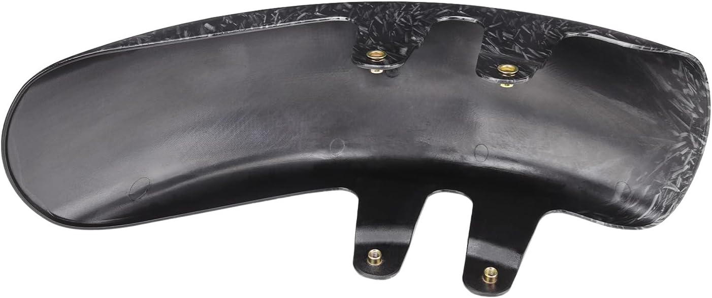 19" Short Chopper Front Fender for Harley Touring 2023-2026 Street Glide Road Glide CVO Road Glide CVO Street Glide FLHXU Wheels Wrap Front Mudguard ABS Plastic (Forged Carbon Fiber)