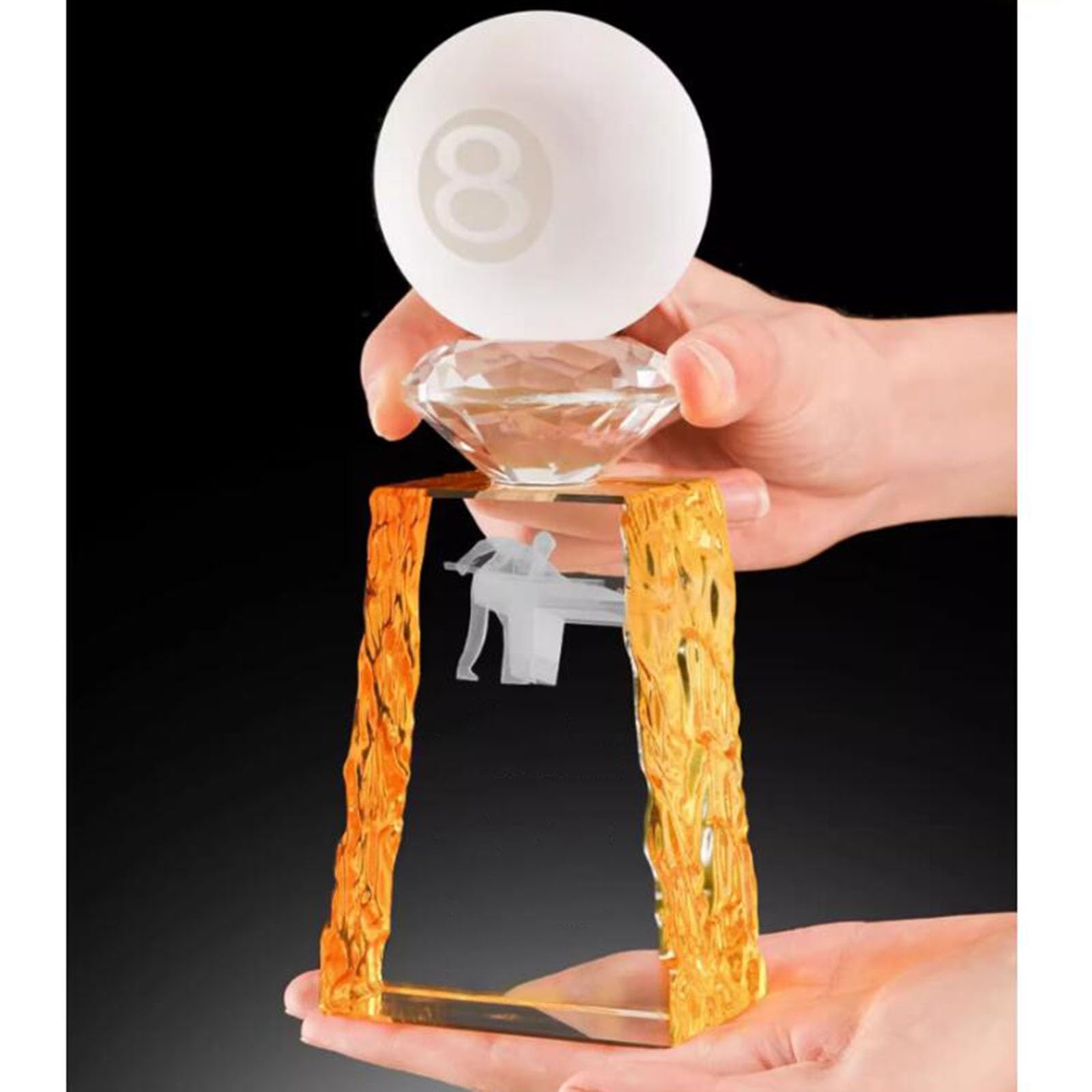 Trofeos, medallas y premios Trofeo De Cristal De Billar Creativo. Trofeo De Competición De Billar Del Club De Billar. Trofeo De Recuerdo Del Campeonato Del Torneo De Billar ( Color : ClearA , S : 9*22
