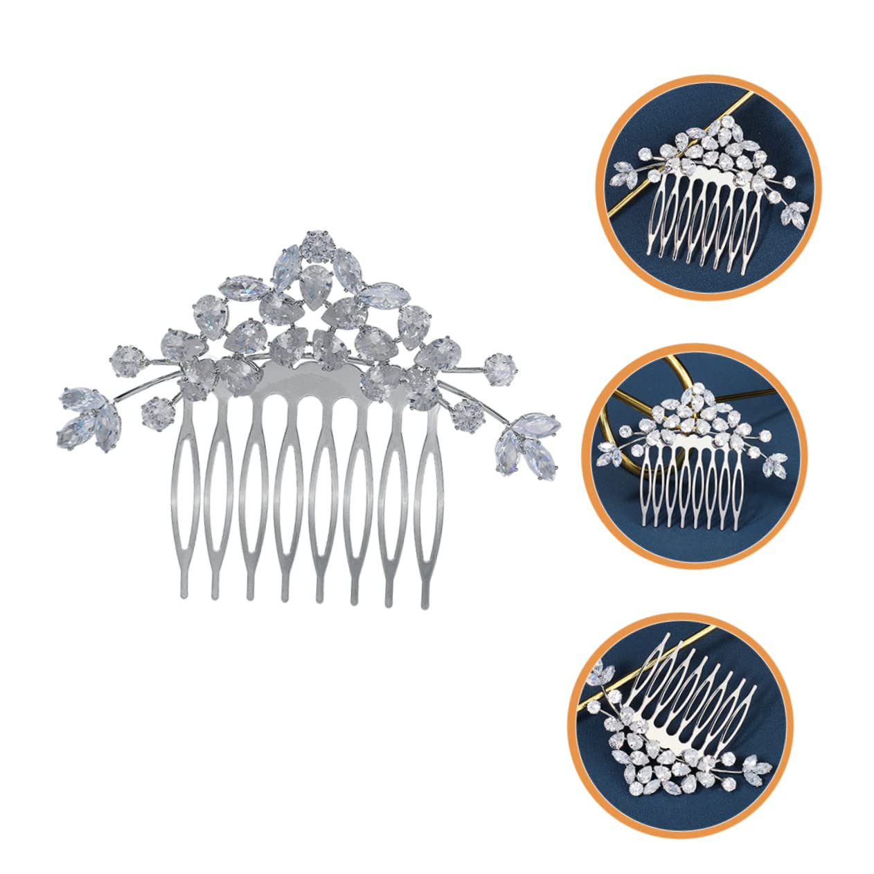 FRCOLOR 4stücke Rhinestone Haarschmuck Für Bräute Wasserfall-haarreif Mit Zirkonia Elegantes Hochzeitsaccessoire Für Damen Leichte Und Komfortable Haarkämme Für Besondere Anlässe